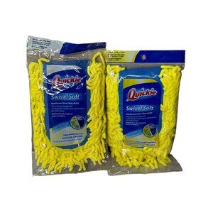 Quickie Swivel Soft Yellow Dust Mop Refill Pack Of 2 For Hardwood Floor Cleaning